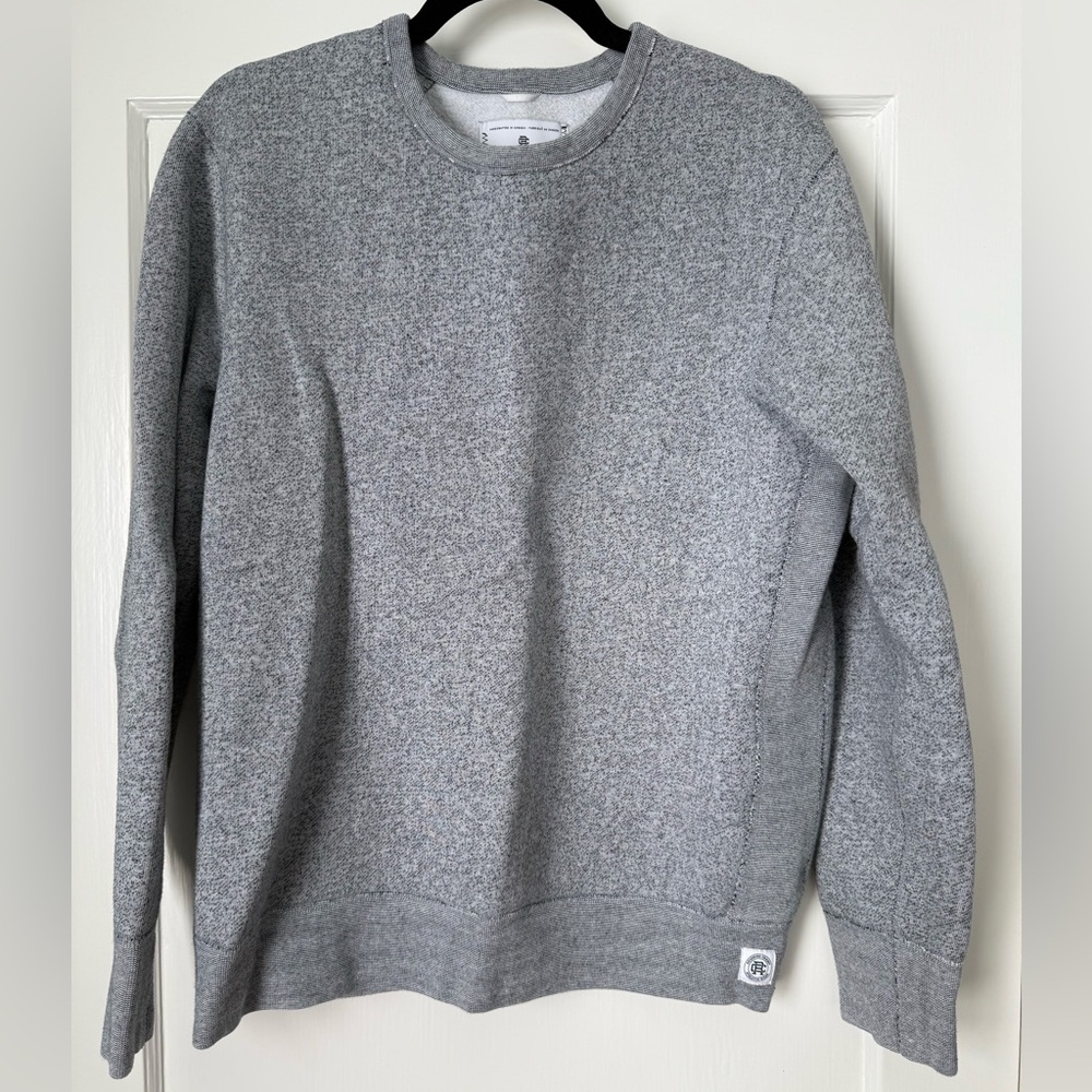 Reigning Champ “Tiger Fleece" Crewneck Sweater Gray Men’s Size Medium